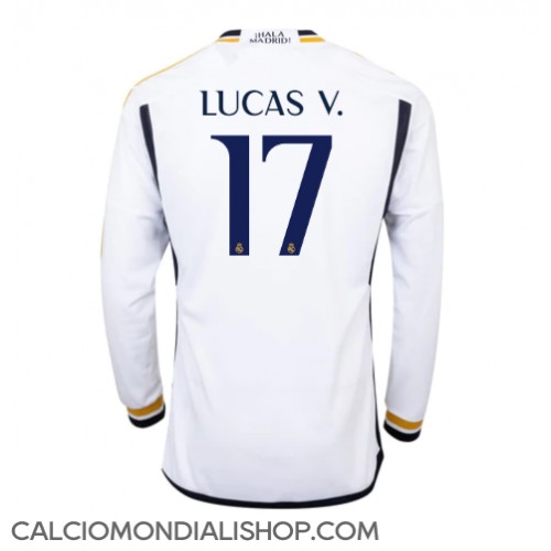 Maglie da calcio Real Madrid Lucas Vazquez #17 Prima Maglia 2023-24 Manica Lunga